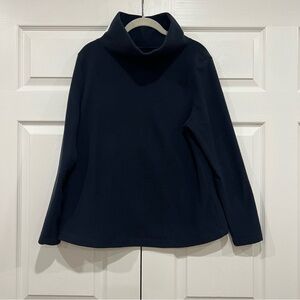 dudley stephens Park Slope Turtleneck Vello Fleece Navy Blue Womens Size Large